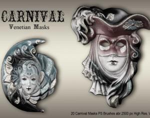 20 Carnival Masks PS Brushes abr.vol.3 Photoshop brush