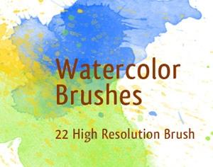 22 Watercolor Brushes Photoshop brush