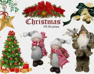 20 Christmas PS Brushes abr. Vol.8 Photoshop brush
