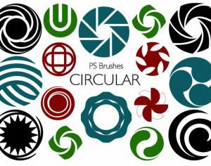 20 Circular PS Brushes abr Vol.8 Photoshop brush