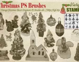 Vintage Christmas PS Brushes  Photoshop brush