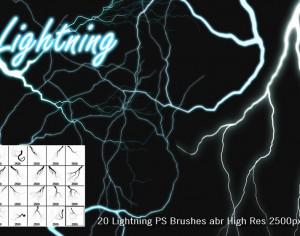  Lightning PS Brushes  Photoshop brush