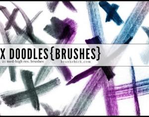 X Doodle Brush Stroke Brushes Photoshop brush