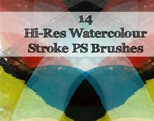 Watercolour Strokes Photoshop brush