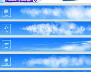 Clouds Painting Brushes Pack Photoshop brush