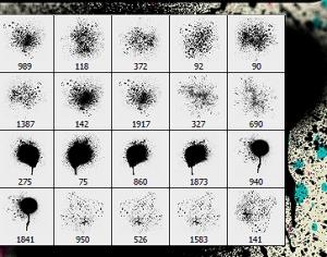 Spraypaint Splatter Photoshop brush