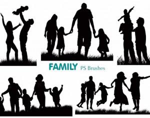20 Family Silhouette PS Brushes abr.vol.2 Photoshop brush
