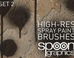 Hi-Res Spraypaint Photoshop Brushes - Set Two Photoshop brush
