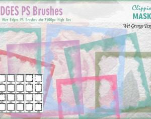 Watercolor Edges PS Brushes abr. Photoshop brush