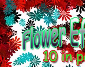 Red Flowers Photoshop brush