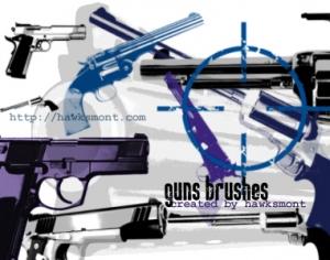 Guns Photoshop brush