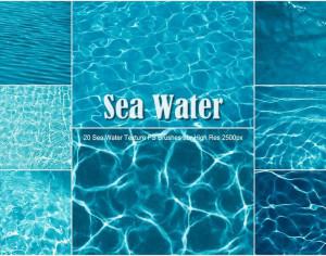 20 Sea Water Texture PS Brushes abr Photoshop brush