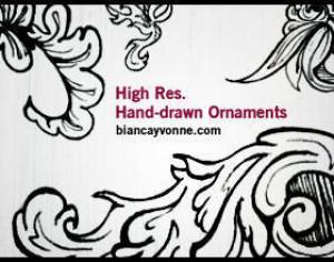 HighRes Hand-Drawn Ornaments 2 Photoshop brush