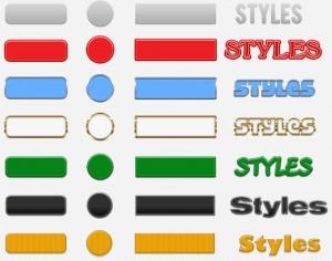 Button Styles Photoshop brush