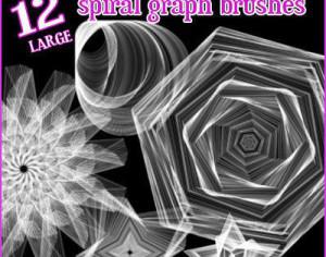 spiralgraph brush set Photoshop brush
