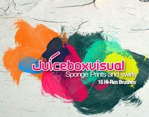 Sponge Prints and Swirls Photoshop brush