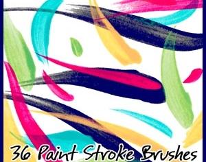 Paint Stroke Brushes Photoshop brush