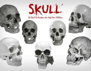 20 Skull PS Brushes abr  vol.7  Photoshop brush