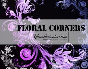 Floral Corners Photoshop brush