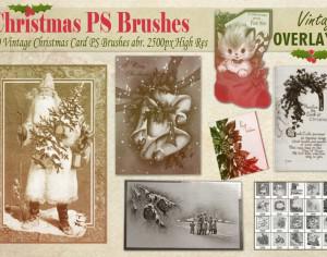 Vintage Christmas Card PS Brushes abr Photoshop brush