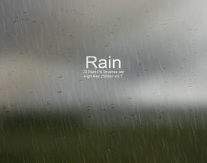20 Rain PS Brushes abr vol.7 Photoshop brush