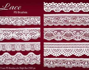 20 Lace PS Brushes abr Photoshop brush